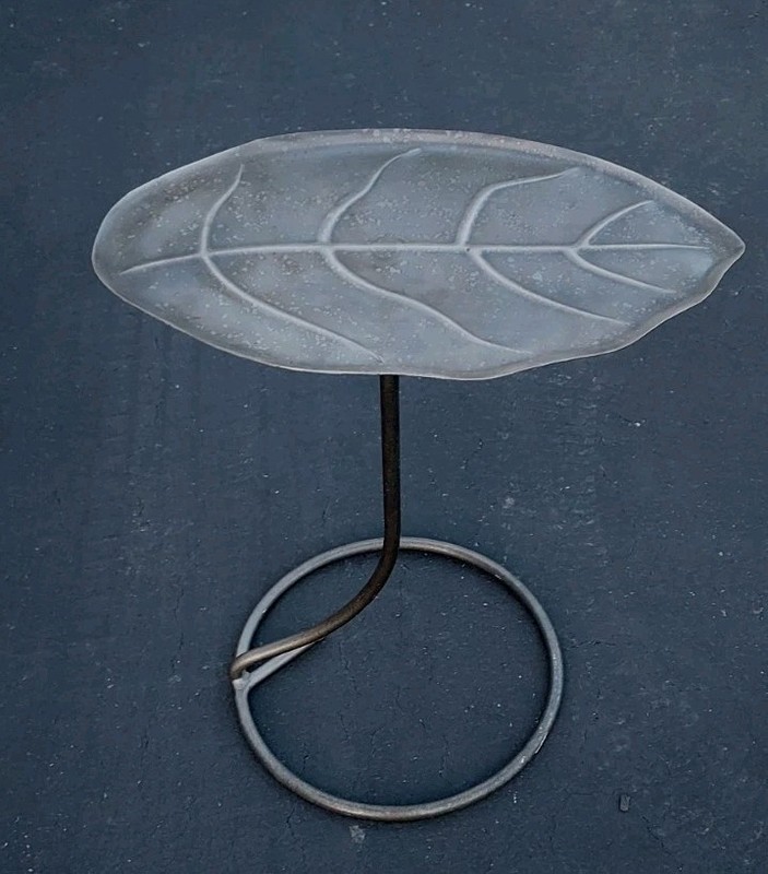 Salterini Style Iron Lily Pad Leaf Side Table Vintage Pier 1 Imports gallery