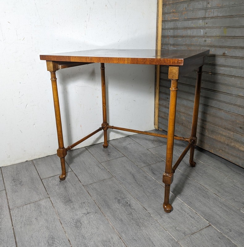 Vintage English Regency Chippendale Style Faux Bamboo Wood Nesting Side Table gallery