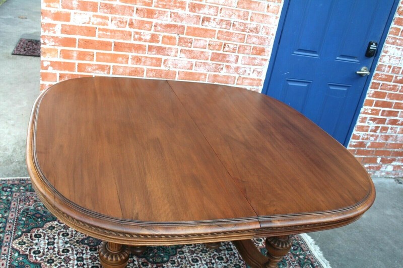 French Walnut Gothic Renaissance Table | Antique Dining or Kitchen Table gallery