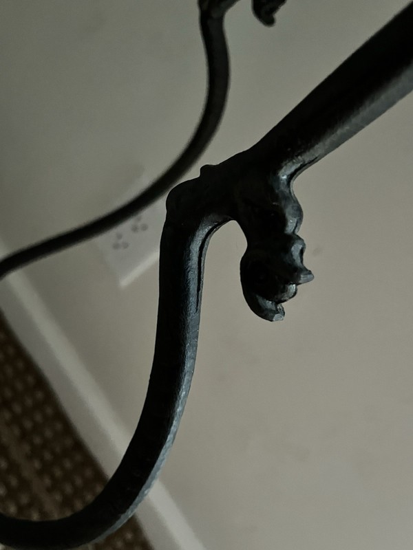 Antique Cast Iron Plant Stand with Marble Tops – 28” Tall Vintage Decor gallery