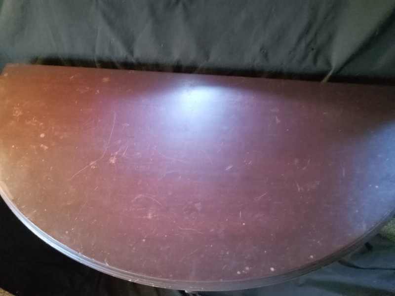 Antique Grand Rapids Imperial Louis XVI Style Hand Carved Half Moon Table gallery