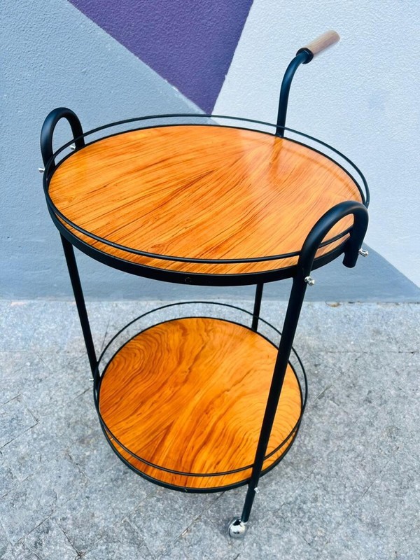 FORMA - Tea Cart made in Caviúna with tubular iron and wheels from the 60s gallery