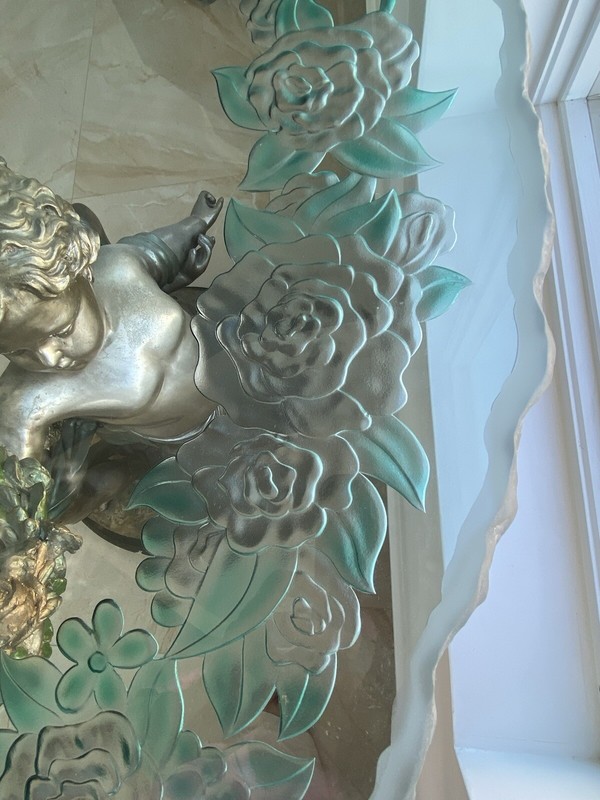 S. Keliam 20th century Bronze Cherub Table And Coffee Table With Custom Glass gallery