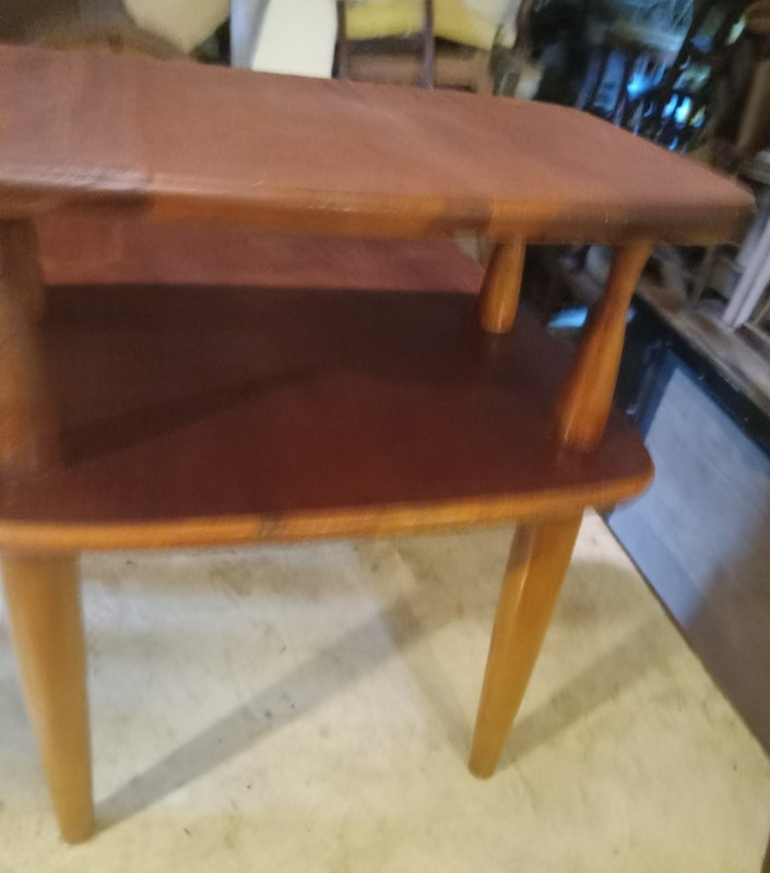 Mid Century Walnut Step End Table / Side Table (SET-112) gallery