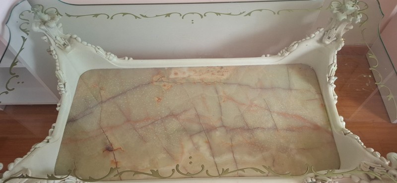 Silik Italian Rococo Baroco coffee table with real onyx Italy gallery