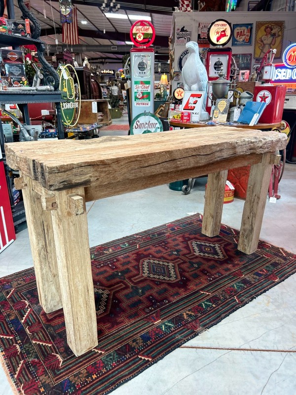 Reclaimed Wood Console Table, Mortise and Tenon Joinery gallery
