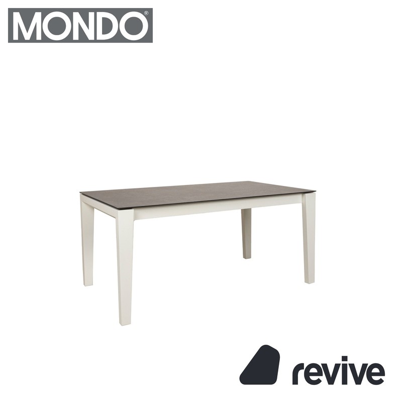 Mondo Qbis Dining Table Wood Resin Gray White