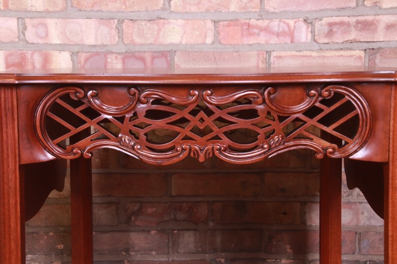 Baker Furniture Historic Charleston Chippendale Carved Mahogany Pembroke Tables gallery