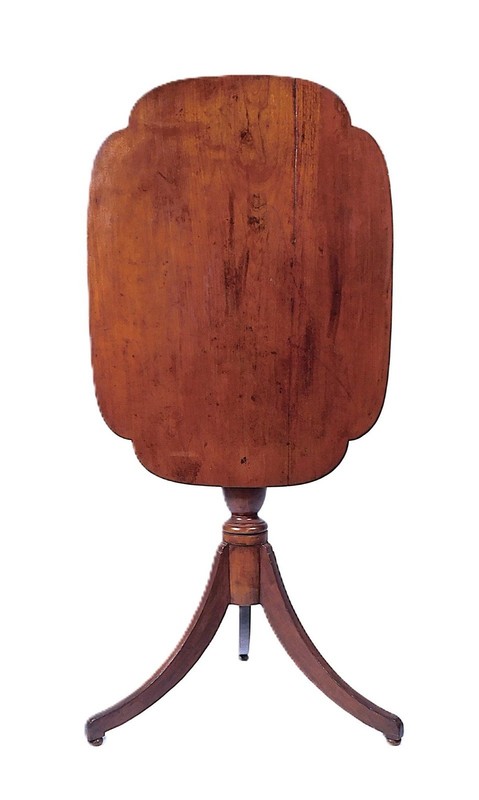 Late Federal Quatrefoil Form Cherry Tilt-top Candlestand, Ca. 1810-30