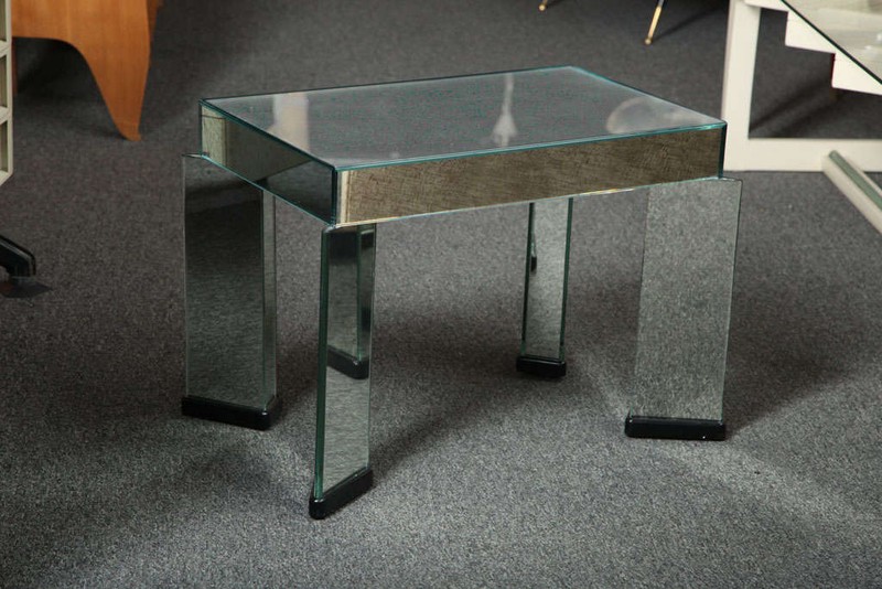 Art Deco Style Mirrored Table, Italy, 1980 gallery