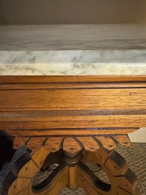 Antique marble top Eastlake table PICK UP ONLY…..PICK UP ONLY