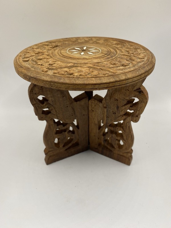 Rare Authentic Antique Anglo-Indian Folding Table, Handcrafted (circa 1840–1860) gallery