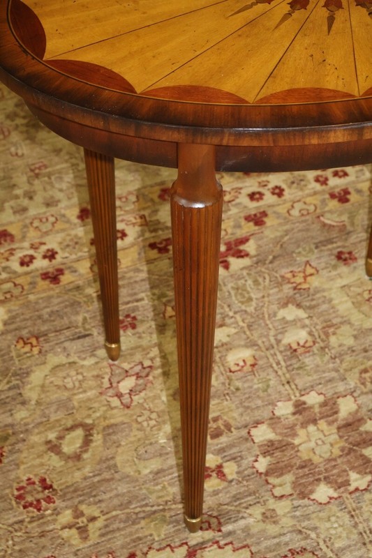Maitland Smith Mahogany And Satinwood Inlaid Regency Style Cocktail End Table gallery