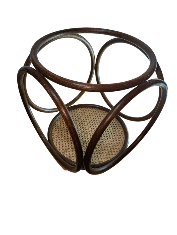 Mid-Century Modern Bentwood Side Table 16in Round Thonet-Inspired gallery
