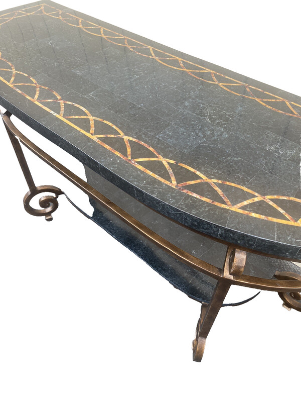 65584 Decorator Marble Top Console Table Stand Sideboard Server gallery