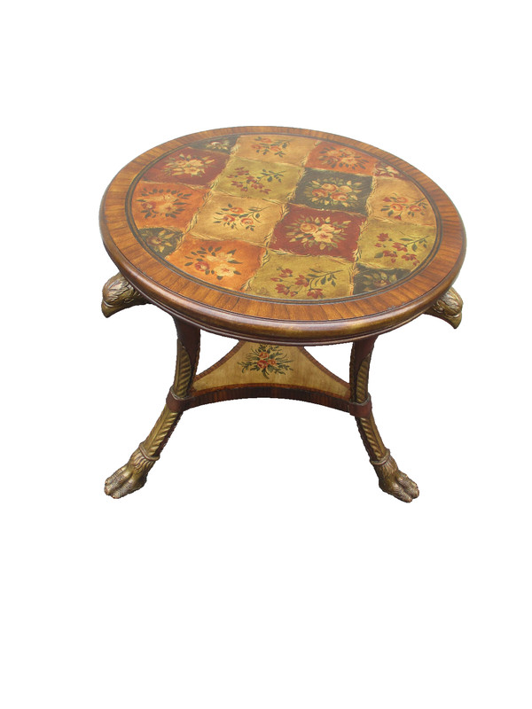 63402 Decorator Round Lamp Table Stand Nightstand Eagle Head gallery