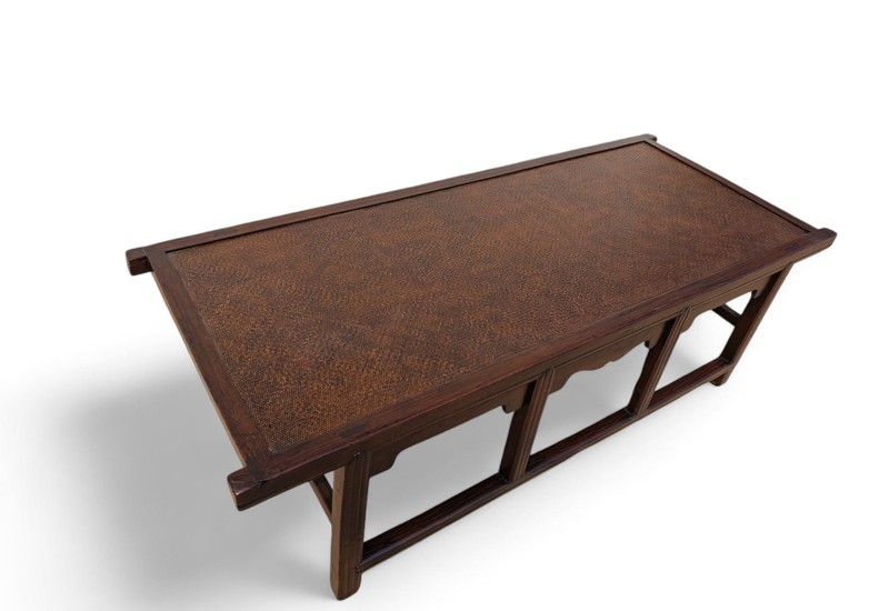 Antique Coffee Table Rattan Top gallery