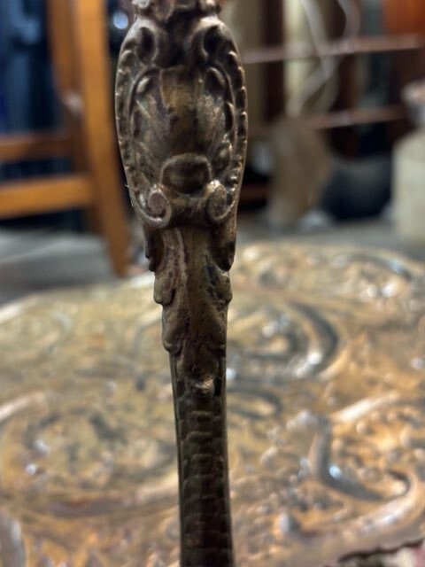 Antique Victorian Style Painted Cast Iron And Decorated Table gallery