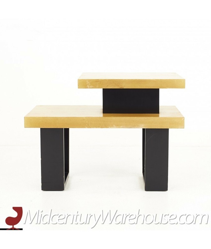 Paul Frankl Mid Century 2 Tier End Side Tables - A Pair gallery