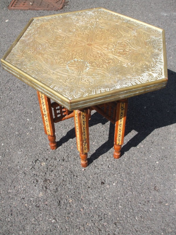 Antique Islamic Moorish Libertyesque tray top table gallery