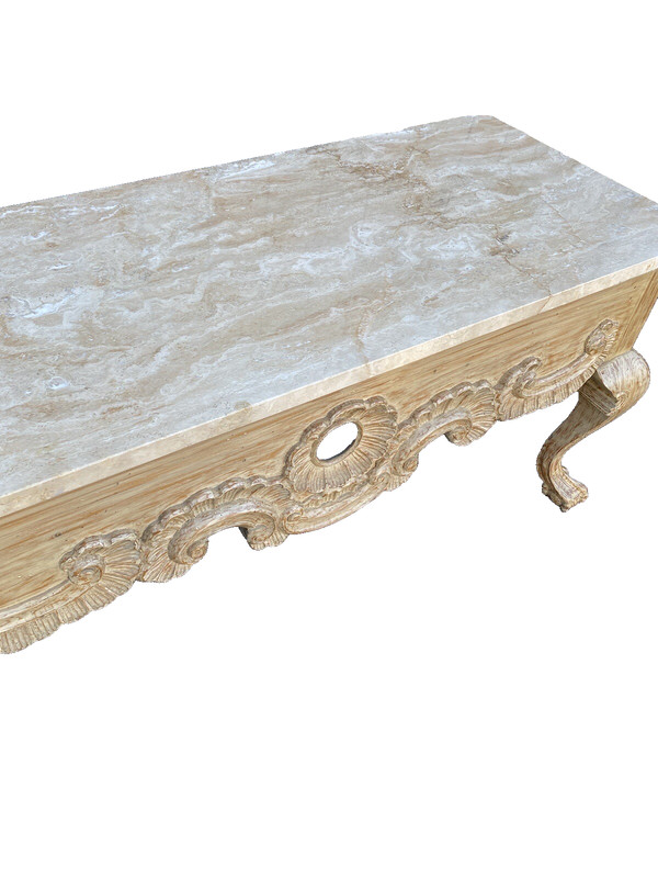 64958 Quality Marble Top Console Hall Table Sideboard Server gallery
