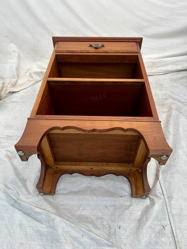 Vintage Stickley Side Table, Nightstand, Solid Cherry Top, Drawer, Center Shelf gallery