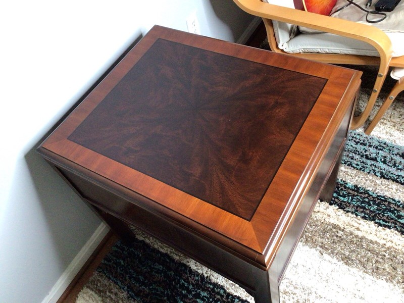 Drexel Flame Mahogany Banded Chippendale Side Table gallery