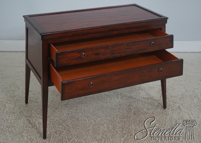 L73166: HENREDON Rustic Finish 2 Drawer Serving Table gallery