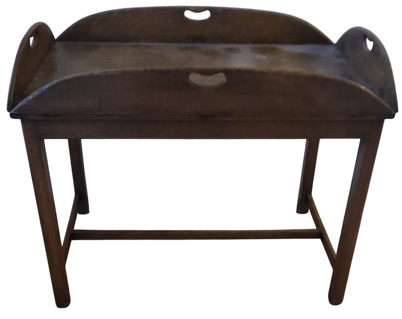 Antique Mahogany Butler’s Tray Table – Fixed Base – GDC – USEFUL and STYLISH