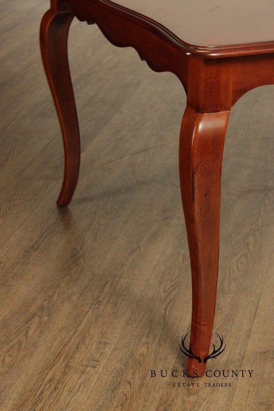 Hickory White Italian Provincial Style Cherry Chateau Extendable Dining Table gallery