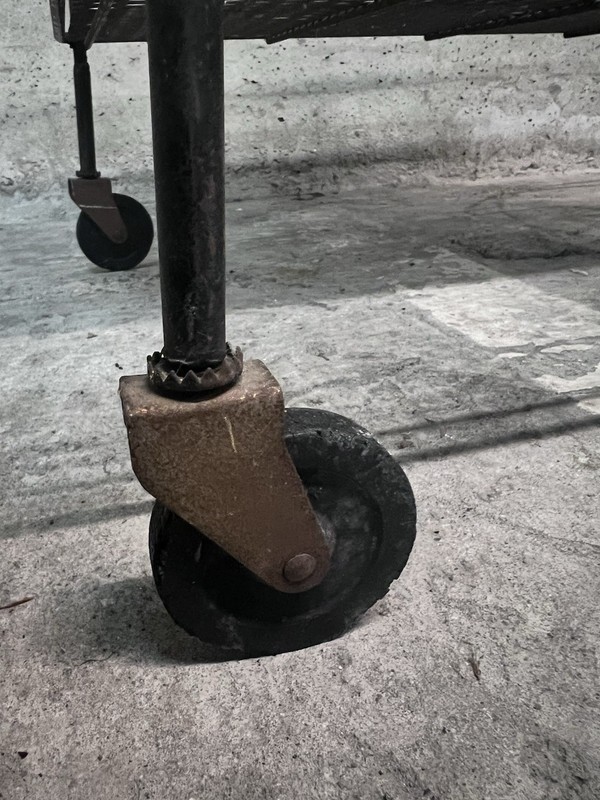 Mathieu Matégot Perforated Steel Trolly Cart Table Vintage MCM Circa 1950 gallery