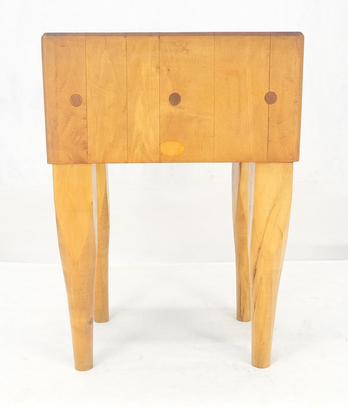 Heavy Vintage Solid Maple Rectangle Butcher Block Table 1970s CLEAN! gallery