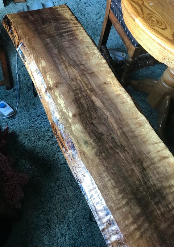 Live Edge Slab Walnut Coffee Table / Bed Bench (CT-267) (BB-14)