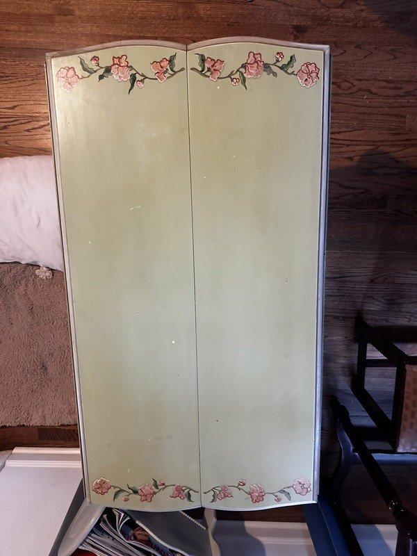 Vintage Table Floral- hand painted - Fold down sides gallery