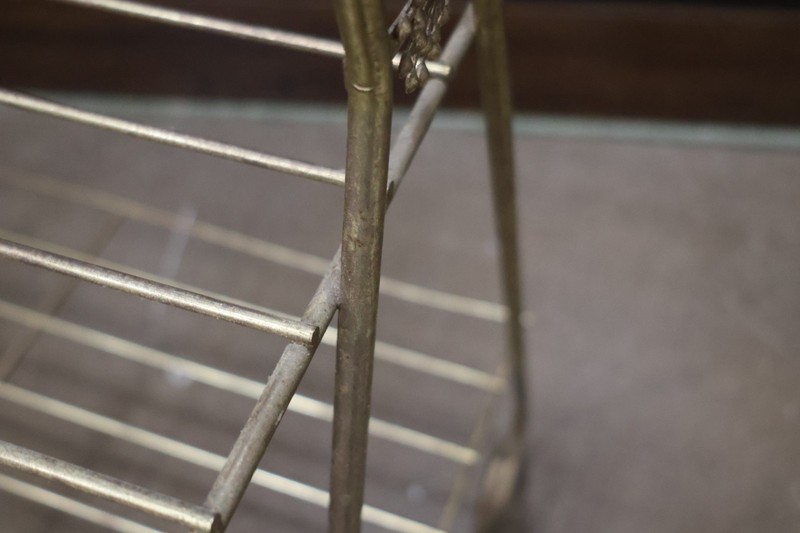 Vintage MCM Gold Tone Metal Table Atomic Design - Vintage metal End table gallery