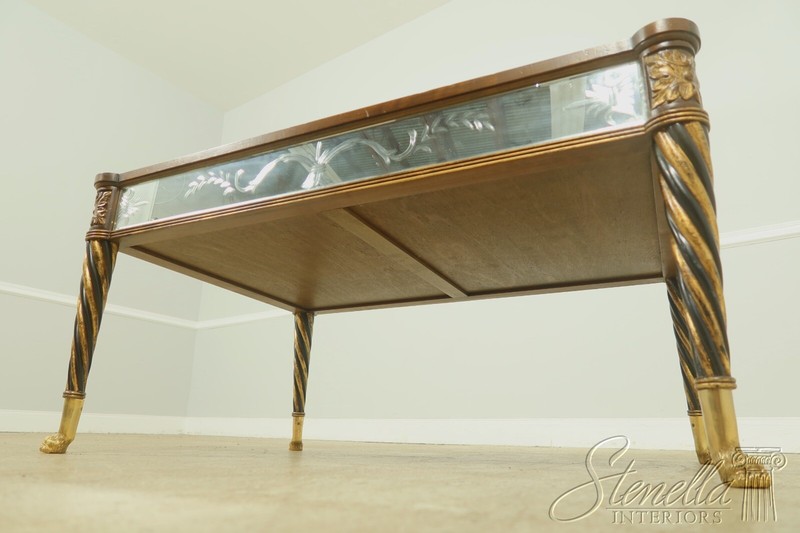 L56126EC: Neoclassical Etched Mirror Glass Coffee Table gallery