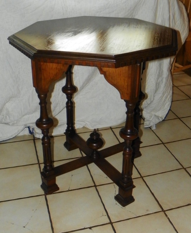Gothic Walnut Parlor Table / Center Table (PRT121) gallery