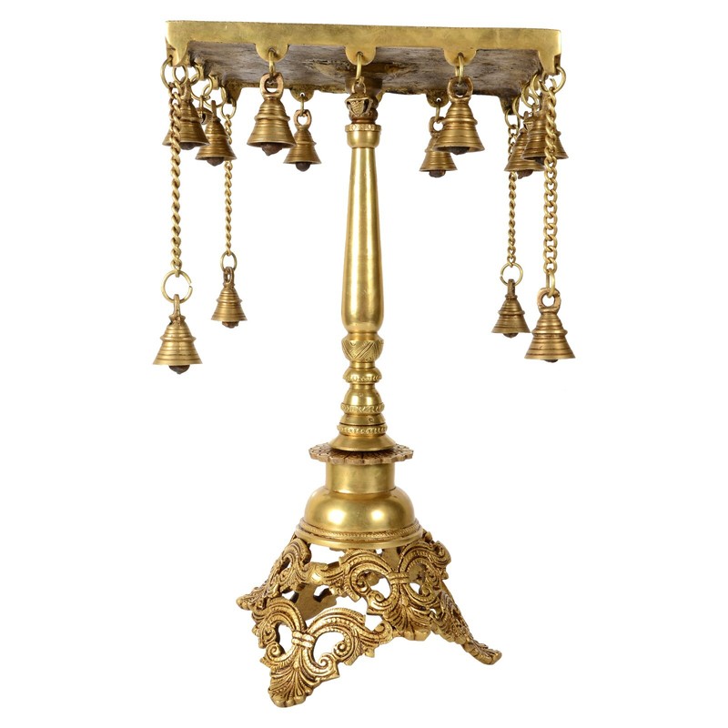 Table/Stand Antique Look Temple Traditional Bell Hanging Solid Pattern20.32 CM gallery