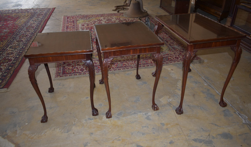 Antique Mahogany Stacking End Tables, a set of 3-Grandma gallery