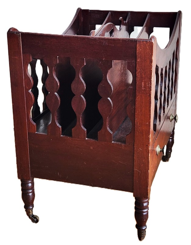 Library CANTERBURY Stand, Music Stand, c1820, Duncan Phyfe, NYC, Mahogany, 21"t gallery