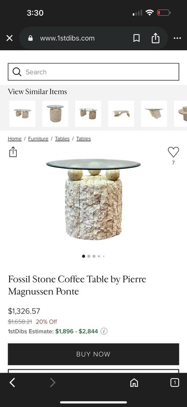 Fossil Stone Coffee Table By Pierre Magnussen Ponte