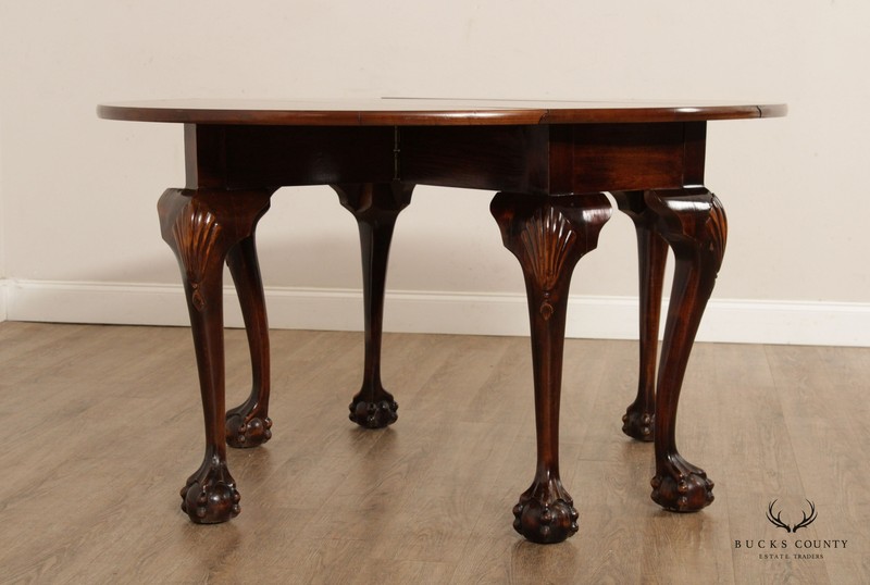 Chippendale Style Carved Mahogany Gate Leg Drop Leaf Table gallery