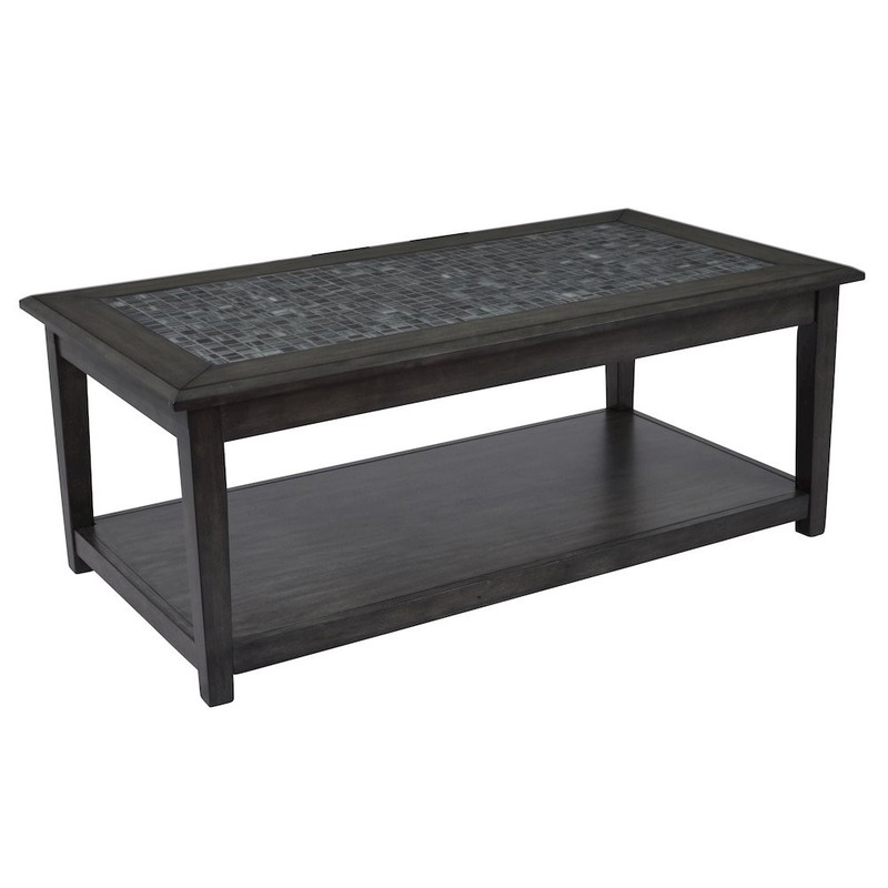 Baroque 48" Coffee Table with Mosaic Tile Inlay gallery