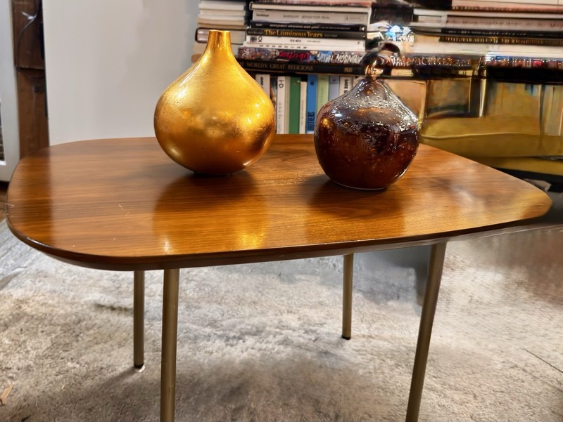 West Elm Coffee Table Wood And Brass L 30”xW20”Hx15”