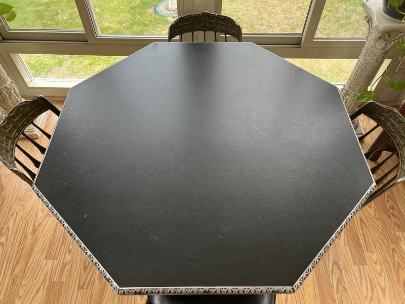 Vintage Gothic Kessler table and 4 swivel chairs gallery