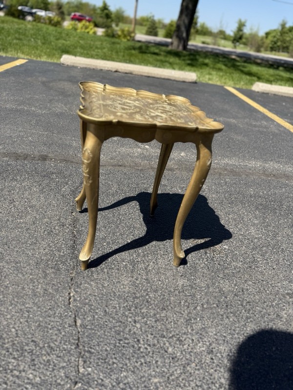 Vintage Italian Florentine Side Table Gold Baroque MCM 12" X 12"X 17” gallery