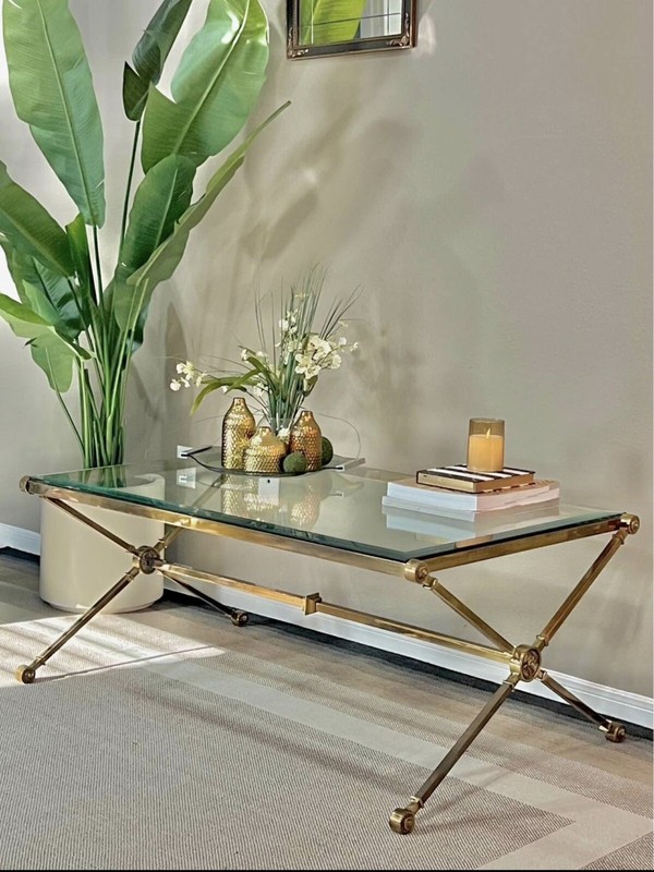 Hollywood regency Style Neoclassical Coffee Table