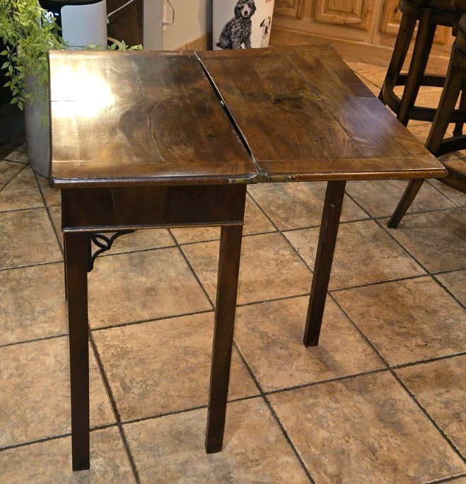 Antique 1750s Gateleg Tea Or Card Table Mahogany Hand Carved 18th Century Rare gallery