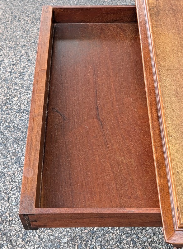 Antique Victorian Hallway Side or Parlor Table with Drawer, Walnut & Burl Trim gallery