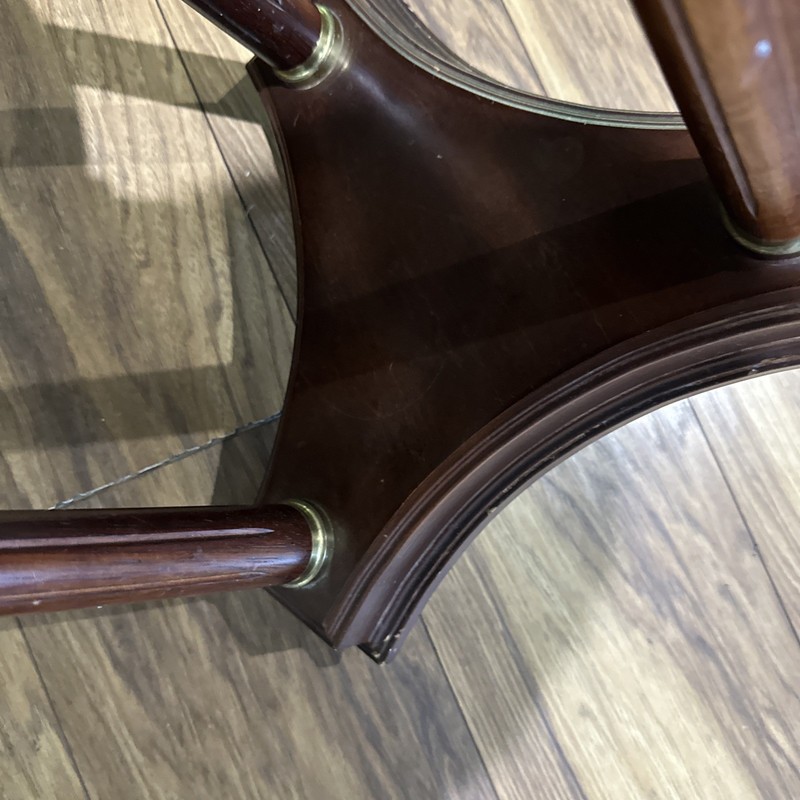Bombay Co? French Empire Neoclassical Style Mahogany Marble Side Table 22” Read gallery